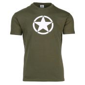 T-Shirt White Star, oliv 
