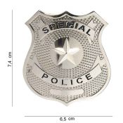Metallabzeichen Special Police, silber 