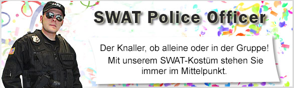 SWAT Police Officer Karnevals-Kostüm, Faschings-Verkleidung SWAT Police Officer